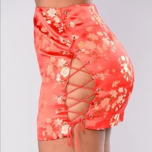 Fashion Nova China satin skirt